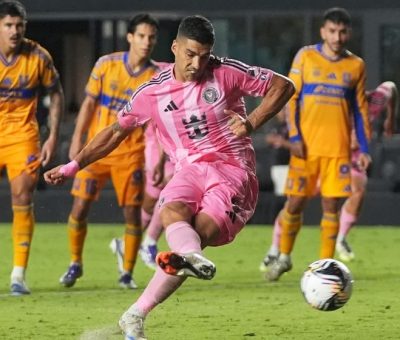 মাসচেরানোর লাল কার্ড, সুয়ারেজের জোড়া গোলে সেমিফাইনালে মেসিহীন মিয়ামি